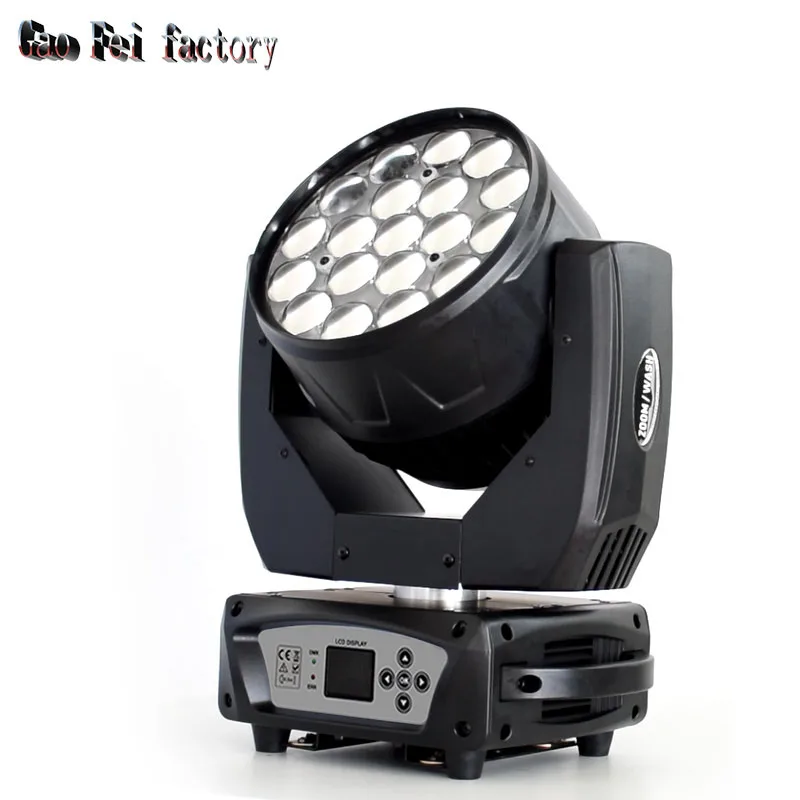 19*12 Вт Led RGBW мыть/зум свет 16 каналов DMX512 движущийся головной свет профессиональное освещение сцены и DJ/вечерние/сценический эффект освещения