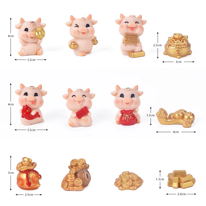 Мини Корова Животные украшения микро сад фигурки домашний декор DIY ремесла