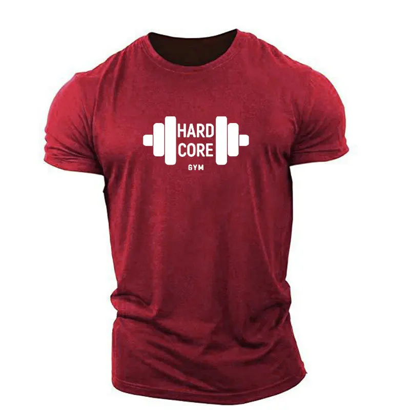 

European And American Top Brand Gym Fashion Muscular Male Short-sleeved T-shirt Fitness Training Loose Breathable Sportswear Top