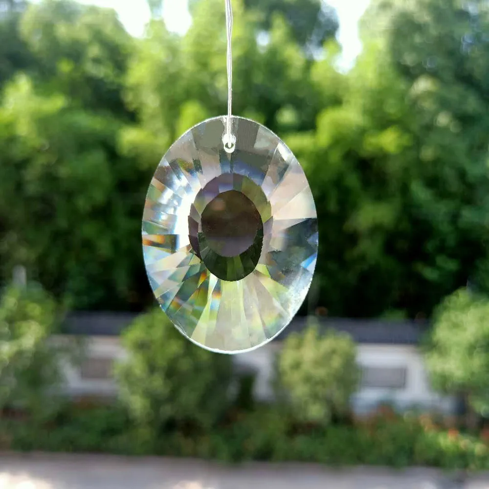 K9 50mm Clear Bird's Nest Glass Crystal Pendants Suncatcher Chandelier Crystals Prisms Hanging Ornament Decoration Accessories | Лампы и