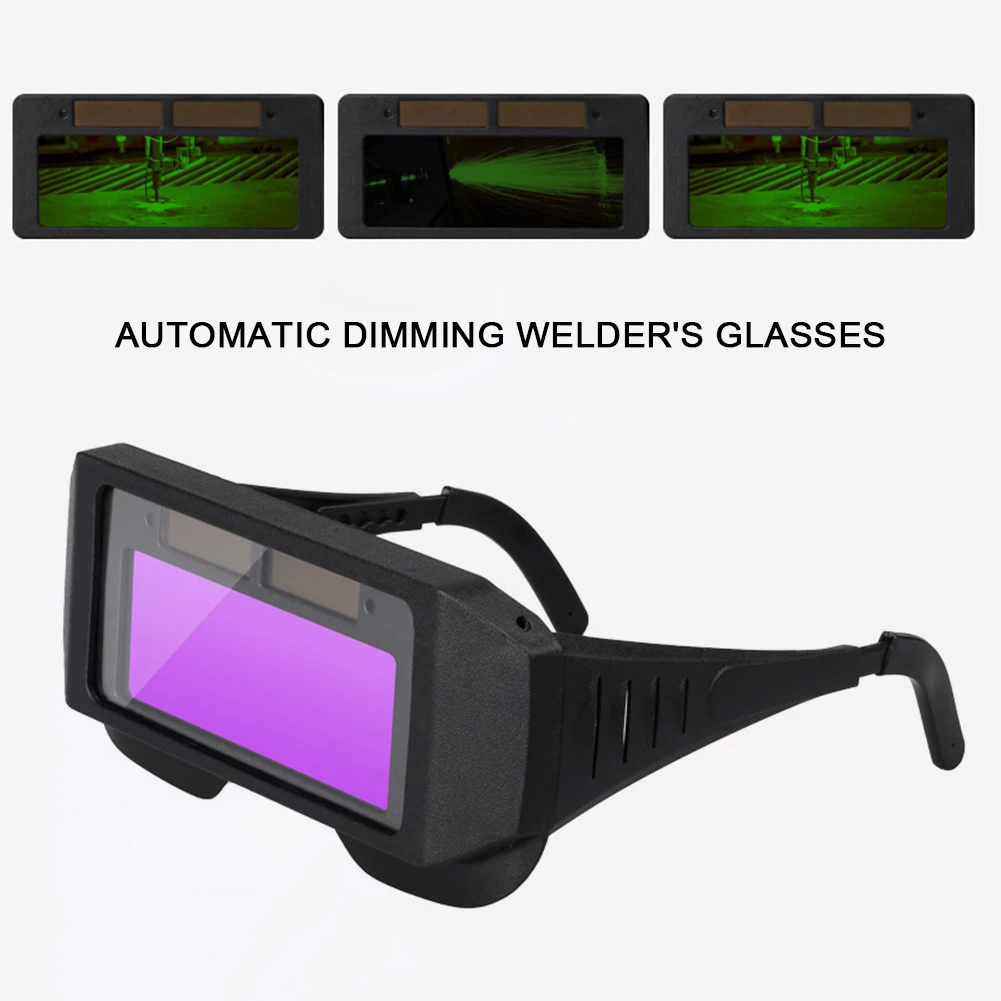 

Auto Darkening Welding Glasses Automatic Dimming Change Anti- Eyes Shied Goggle Glasses Anti-shock Lens Welding Eye Protection