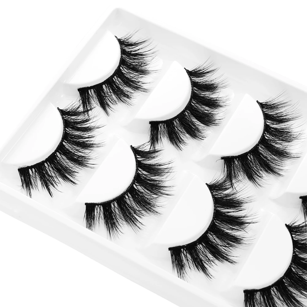 LEKGAVD 5 пар Wispies Fluffies драма ручная работа безжалостные ресницы 6D искусственные норковые волосы Накладные ресницы для наращивания Красота Макияж