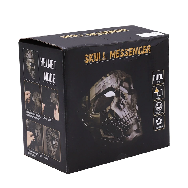 Маска с черепом маска на шлем полным лицом Ужас CS Хэллоуин защитный маскарад