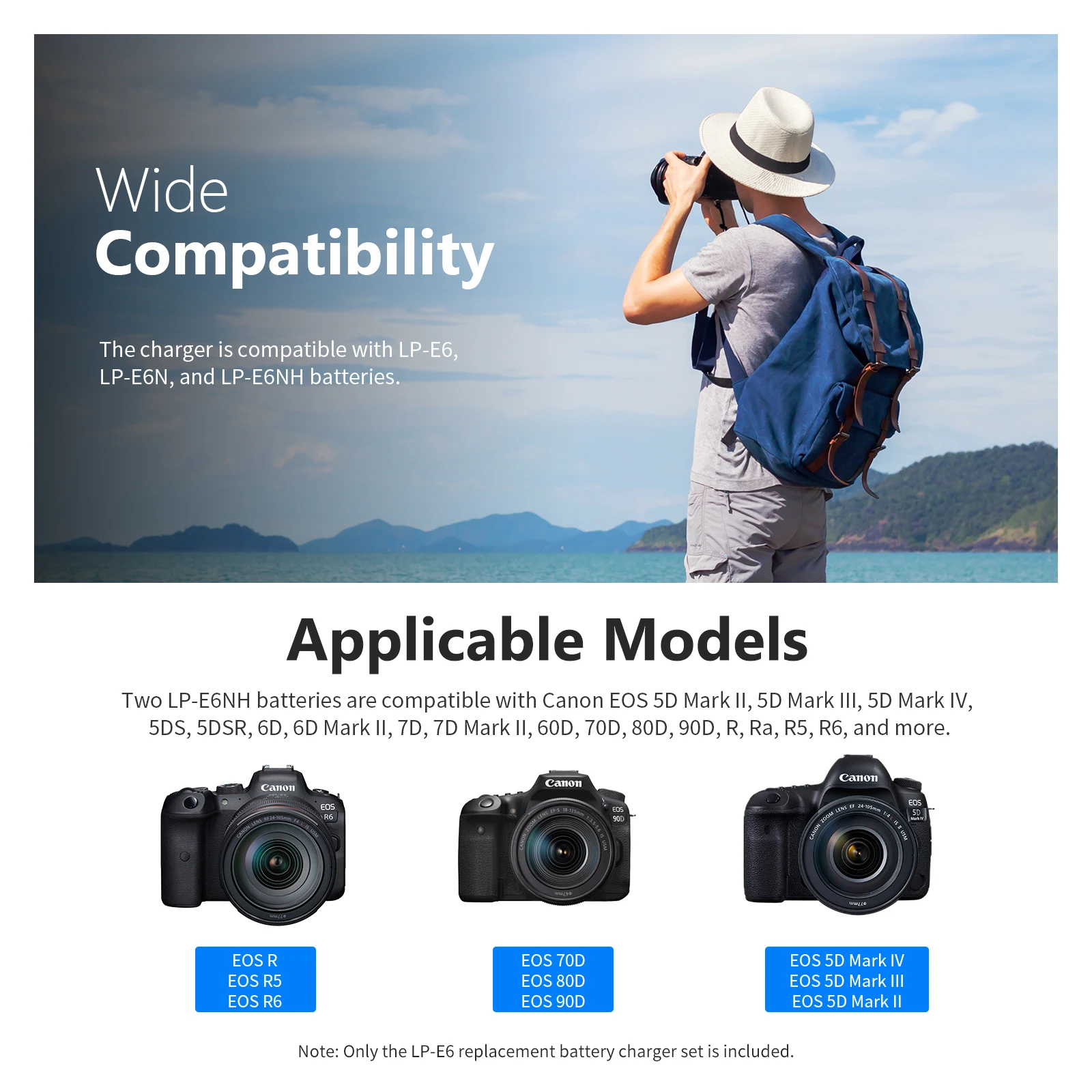 Neewer LP-E6NH Набор сменных аккумуляторов для Canon EOS R5 R6 5D II III IV 6D 7D 60D 70D 80D 90D 2