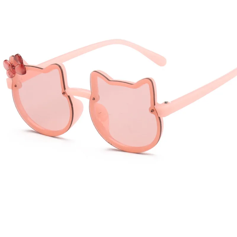 Модные детские солнцезащитные очки с рисунком котенка для мальчиков и девочек