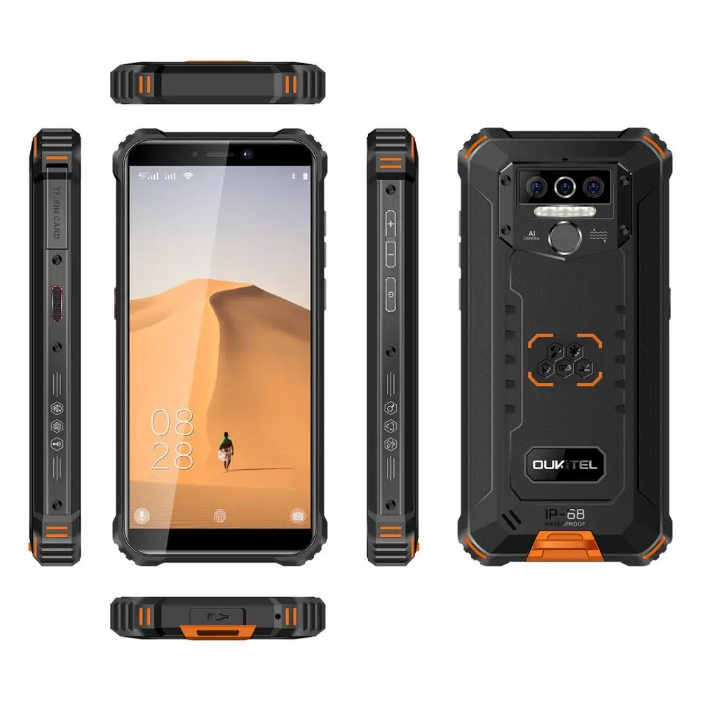 Смартфон Oukitel WP5 Pro влагозащита IP68 защищенный экран 5 дюйма 8000 мАч Восьмиядерный