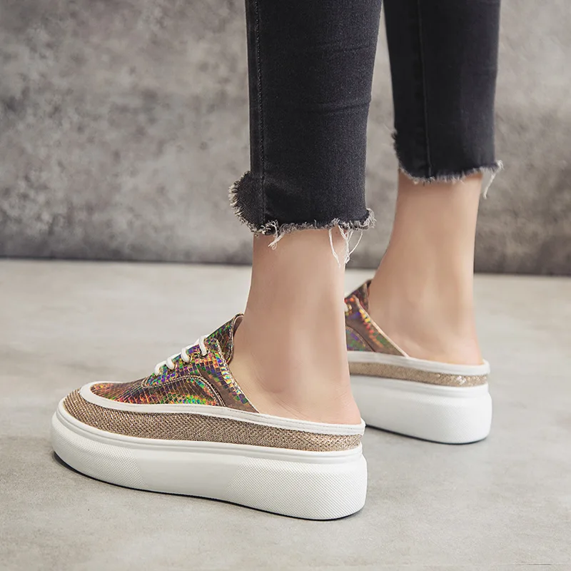 

Nicole Curran 2021 Summer New Ladies Thick Bottom Slippers Loafers Casual Shoes