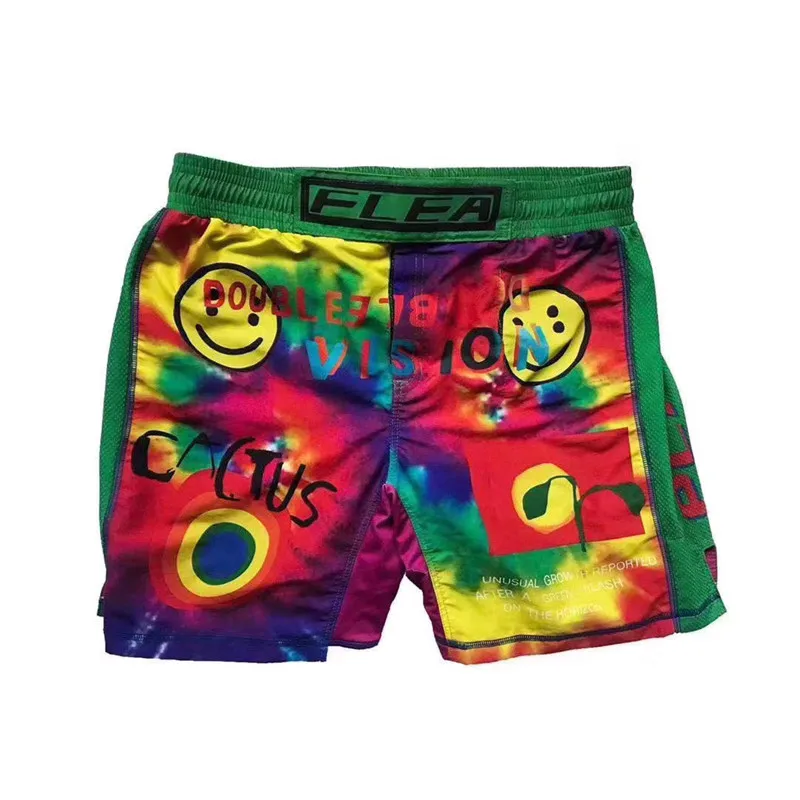 Шорты для блошиного рынка мужчин и женщин хип хоп шорты CPFM с принтом Tie dye кактуса