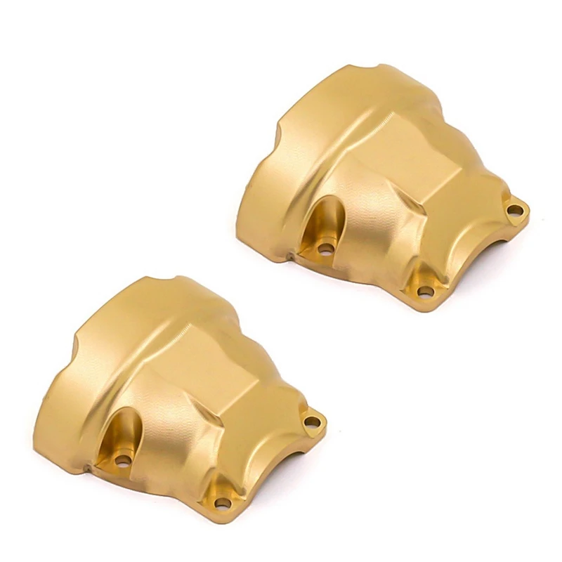 

2Pcs Brass Front & Rear Axle Differential Diff Cover for Redcat GEN8 RC Crawler Car Upgrades Parts Accessories