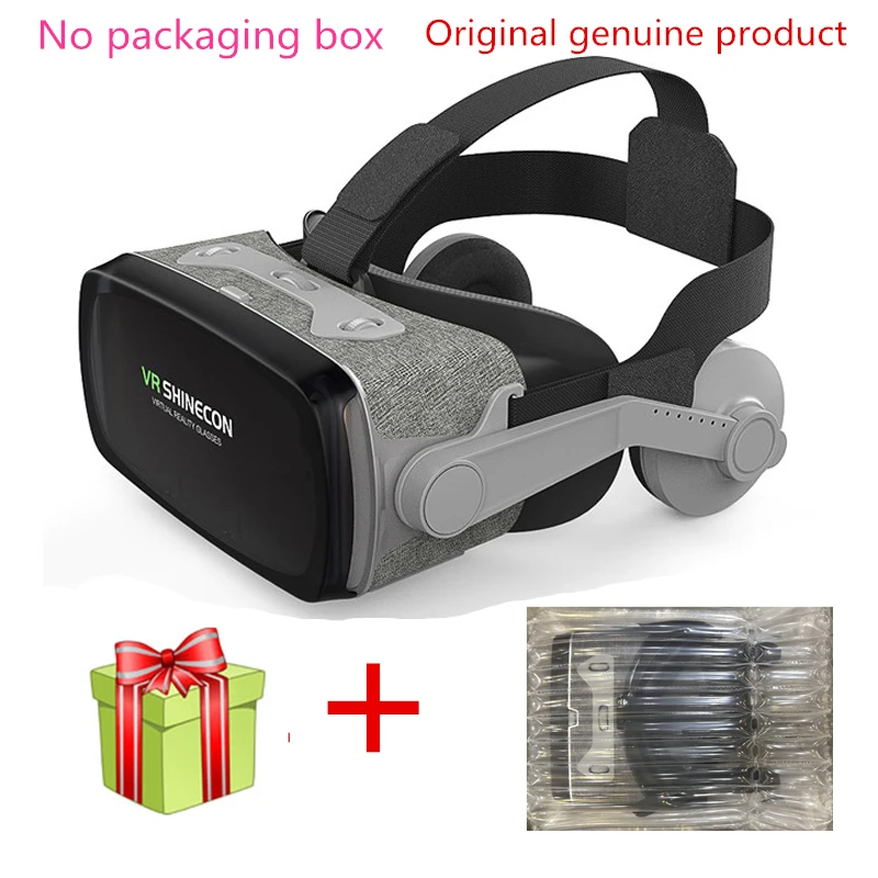 No box VR Shinecon 9,0 шлем VR Очки виртуальной реальности 3D очки гарнитура шлем для смартфонов смартфон Google картон стерео - Цвет: No box