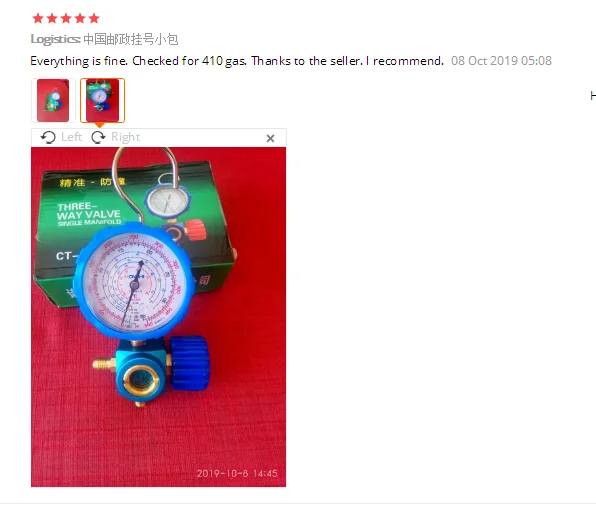 500PSI манометр коллектора хладагента манометр клапан датчик давления Кондиционер инструмент с визуальным зеркалом для R12 R502 R22 R410R134A