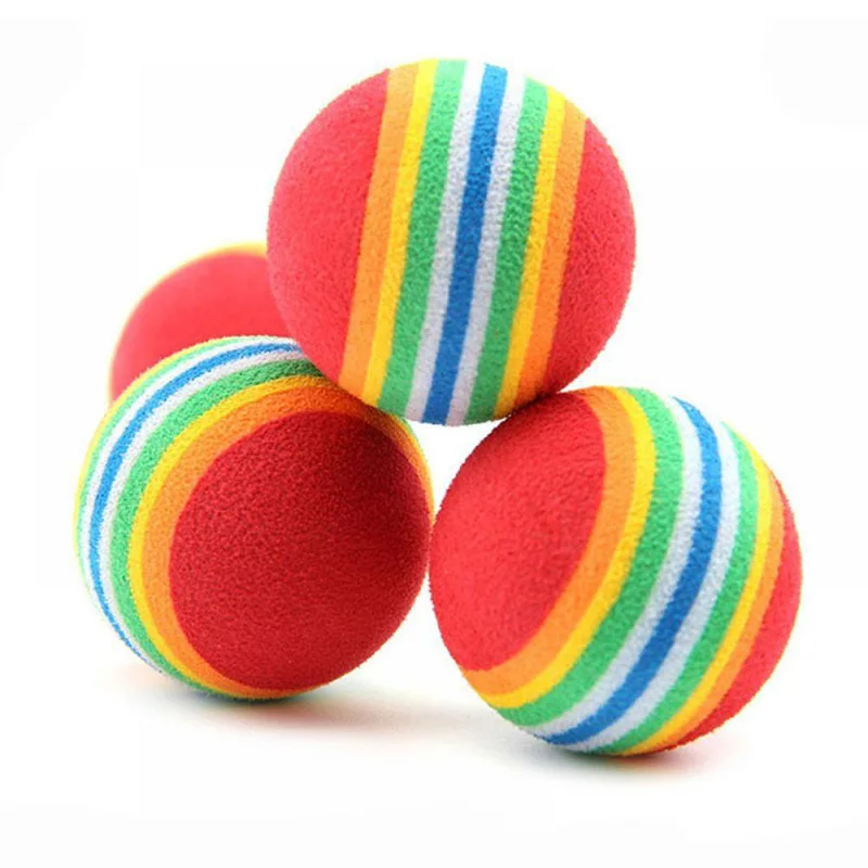 10/2 шт. разноцветная игрушка для домашних животных мяч интерактивный резиновый