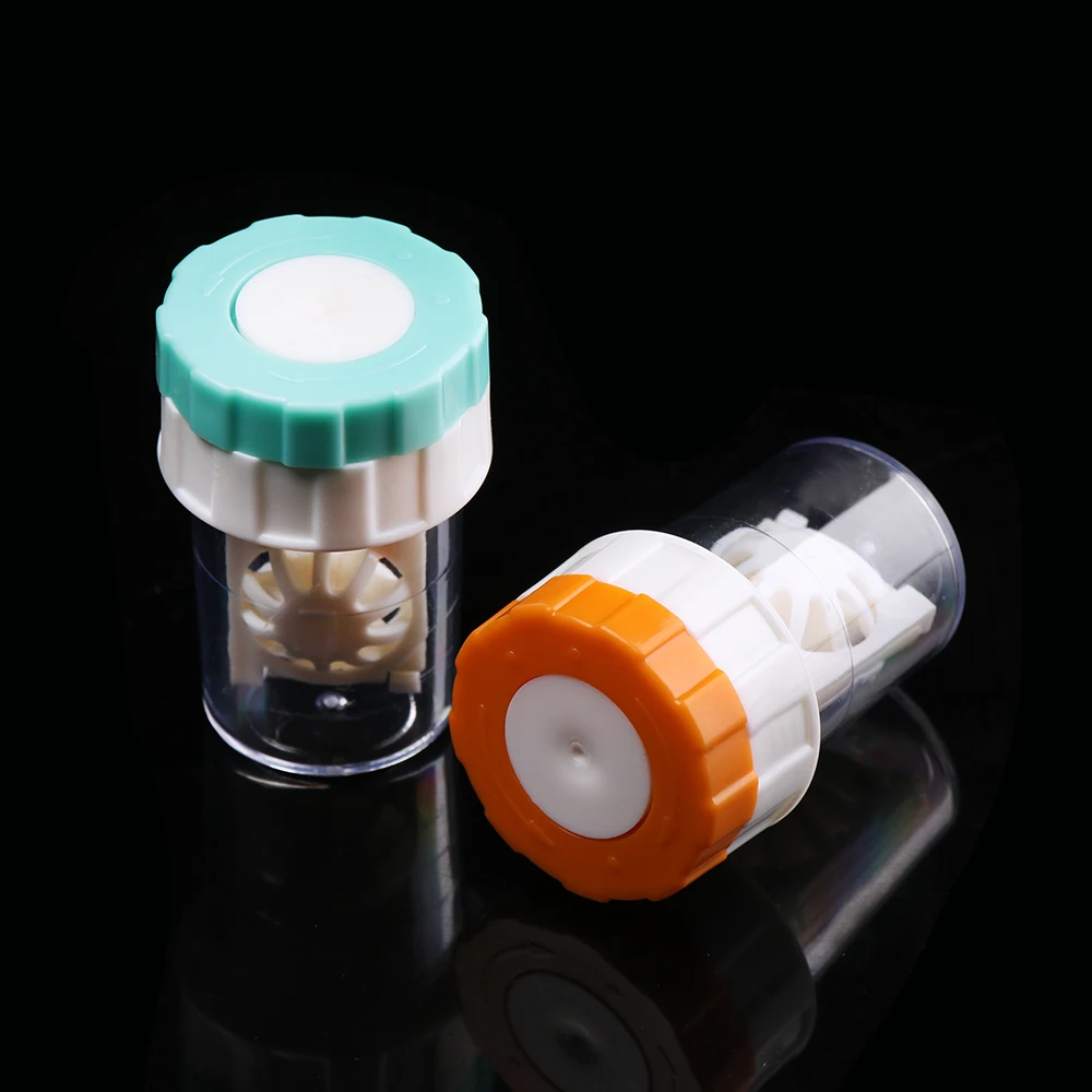Унисекс Модный вращающийся чехол для контактных линз замачивающийся Чехол очки для путешествия линзы коробка для набор для ухода за глазами держатель Контейнер