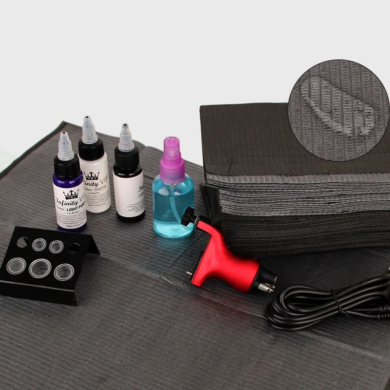 

Disposable 125pcs Tattoo Tablecloth Waterproof Tattoo Mat Clean Pad Tattoo Cleaning Wipes Tattoo Accessories