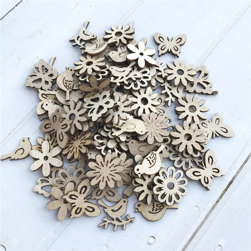 50/100 шт. DIY Плетеный абажур из натурального дерева чип Рождественская елка висячие украшения кулон подарки для детей Снеговик Форма Рождество украшения для дома