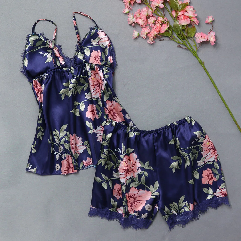 Для женщин сексуальное женское белье для домашней носки комплект из шелкового