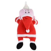 new high quality red plush toys santa claus milk bottle cover protective insulation infanttoddlers feeding baby bottle bag