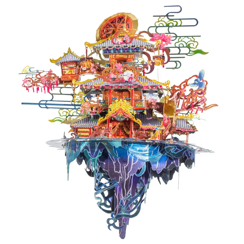 

Художественная модель MU, 3D металлический пазл, павильон брака, строительные модели, наборы «сделай сам», лазерная вырезка, сборная головоло...