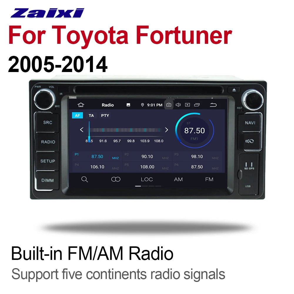 ZaiXi 4 ГБ android 9 0 автомобильный dvd плеер для Toyota Fortuner 2005 ~ 2014 Мультимедиа GPS навигация