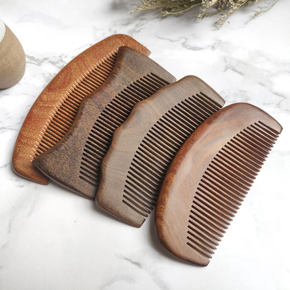 

3pcs Simple Sandalwood Comb Scalp Comb Personal Hairdressing Tool
