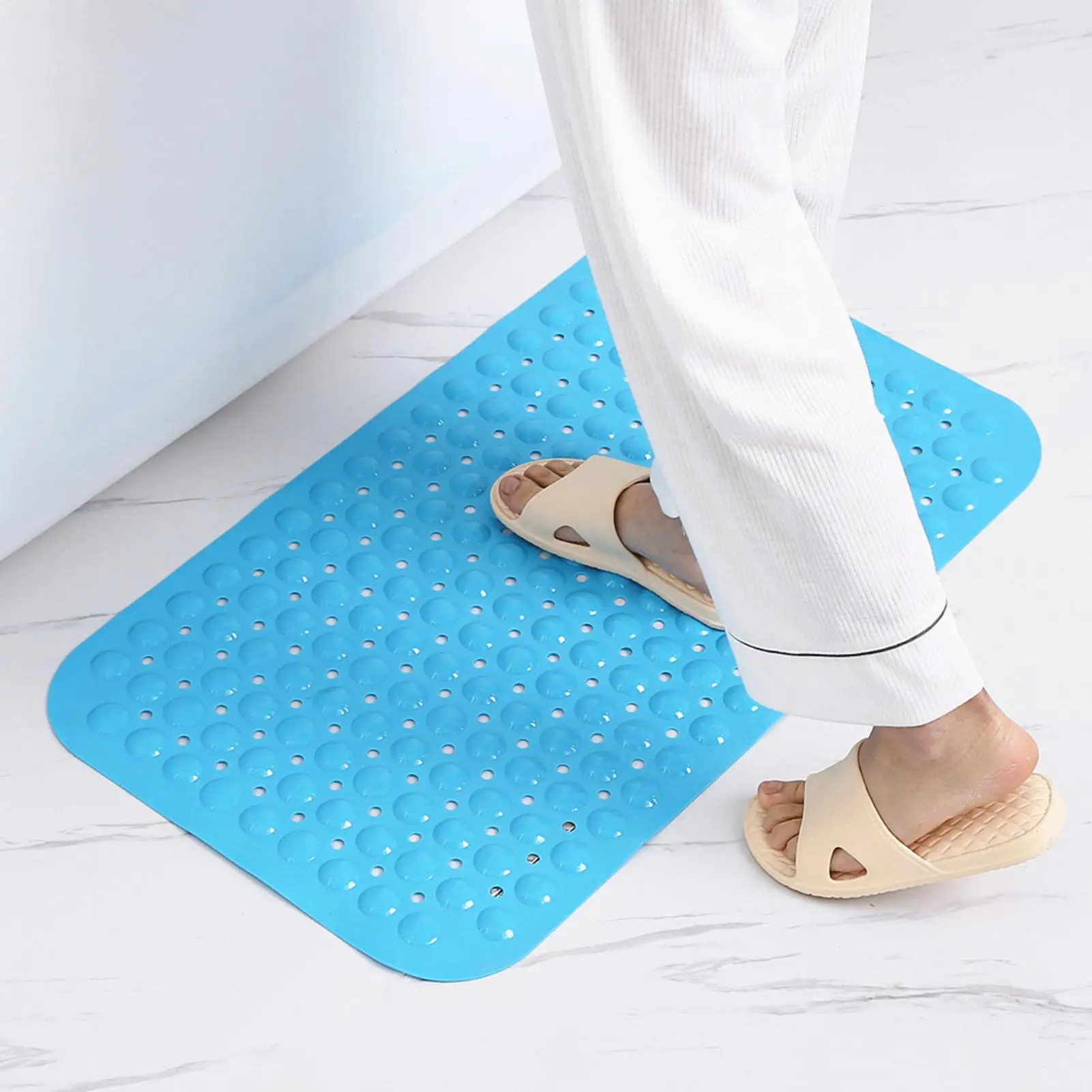 

Carpet Non-toxic Solid Color PVC Non Slip Bath Mat for Bathroom Kitchen Living Room Anti Slip Rug Mats Foot Massager