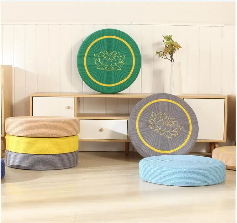 New Design Round Pouf Tatami Cushion Floor Cushions Meditation Yoga Mat Zafu Chair 40/45/50/60cm Height 6cm | Дом и сад