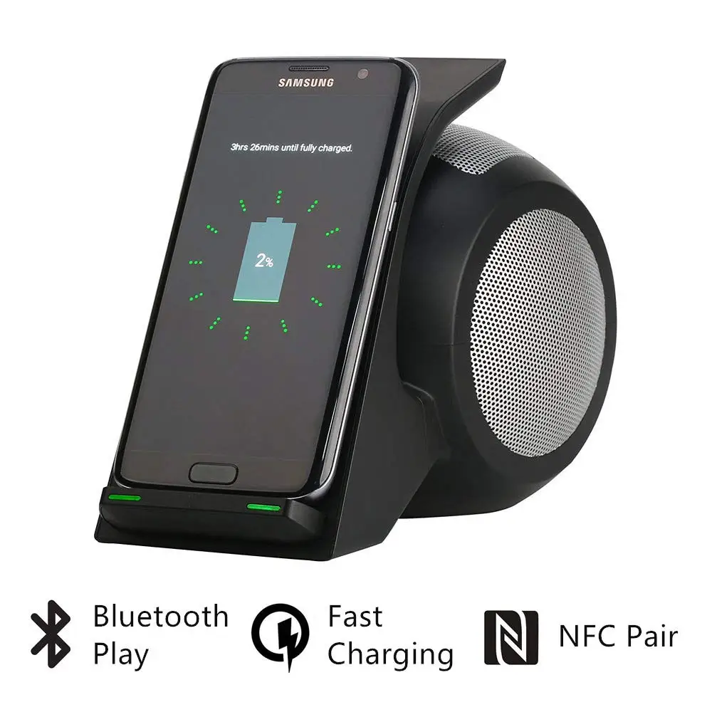 Bluetooth динамик Быстрое беспроводное зарядное устройство с bluetooth динамиком