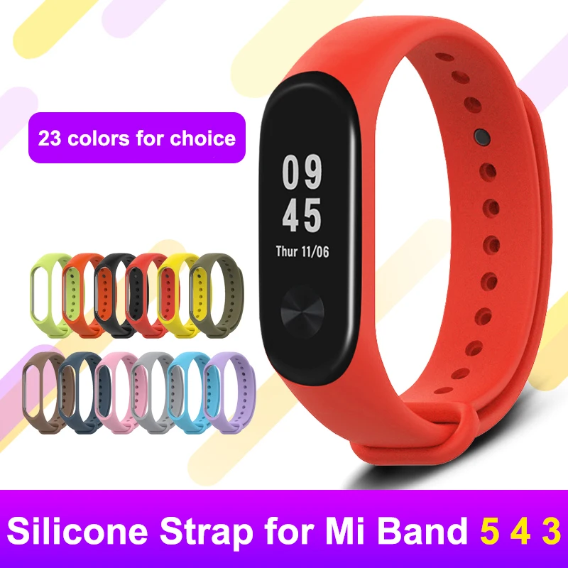 

Strap Silicone Strap for Xiaomi Mi Band 6 5 4 3 Sport Wrist Strap Miband 5 Bracelet Replacement Watchband For Xiaomi Mi Miband 4