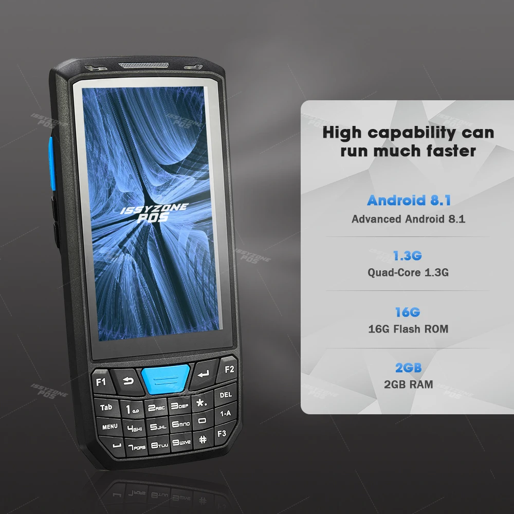 ISSYZONEPOS Прочный Android 8 1 PDA обрабатывается POS терминал 1D 2D сканер штрих кода сборщик