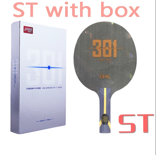 ST with box Оригинальное новое поступление DHS Hurricane 301 Arylate углеродное лезвие для настольного тенниса/лезвие для пинг-понга/бита для настольного тенниса - Цвет: ST with box