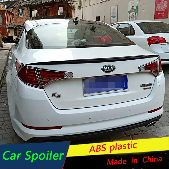 Для kia K5 спойлер Optima 2011 2012 2013 ABS Материал заднего крыла первоклассника Цвет