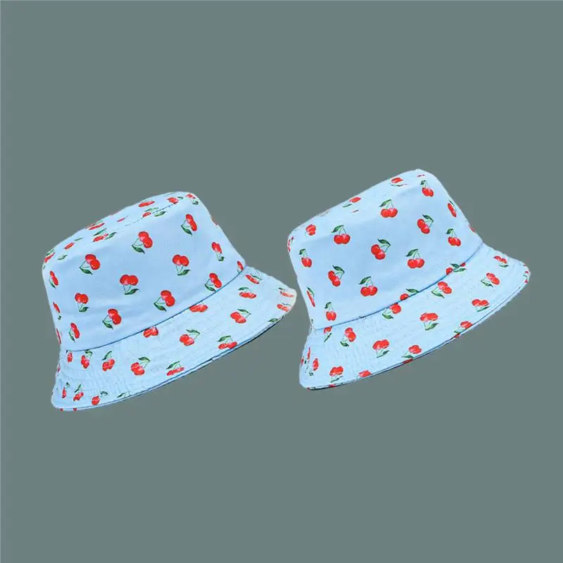 

The new style fashion joker Sweet cherry Bucket Hat Fisherman Hat outdoor travel hat Sun Cap Hats for Men and Women 56