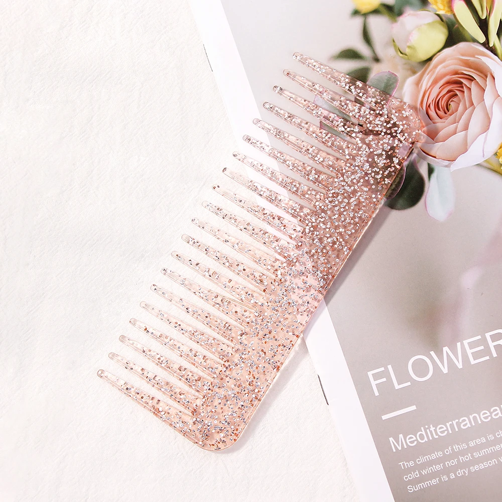 1 шт. 20 больших и розовых пластиковых профессиональных парикмахерских гребней