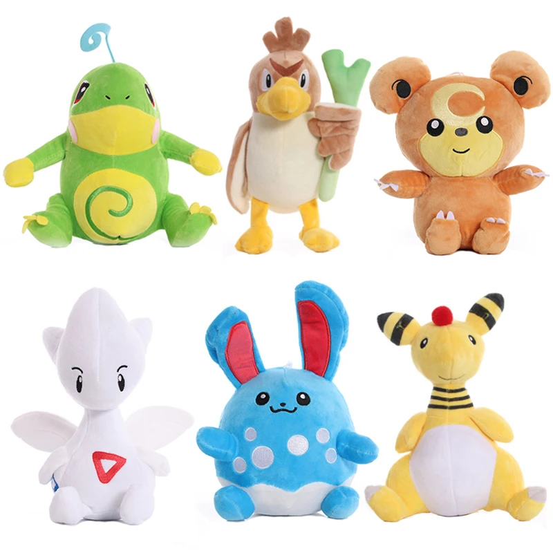 Politoed Azumarill Ampharos Teddiursa Farfetch 'd Togetic плюшевые evolution кукла милый коготь машины