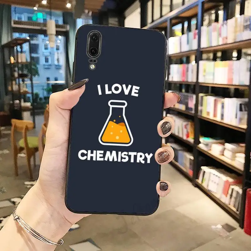 

I Love Chemistry text pattern luxury Phone Case funda For Huawei honor Mate P 10 20 30 40 Pro 10i 9 10 20 8 x Lite