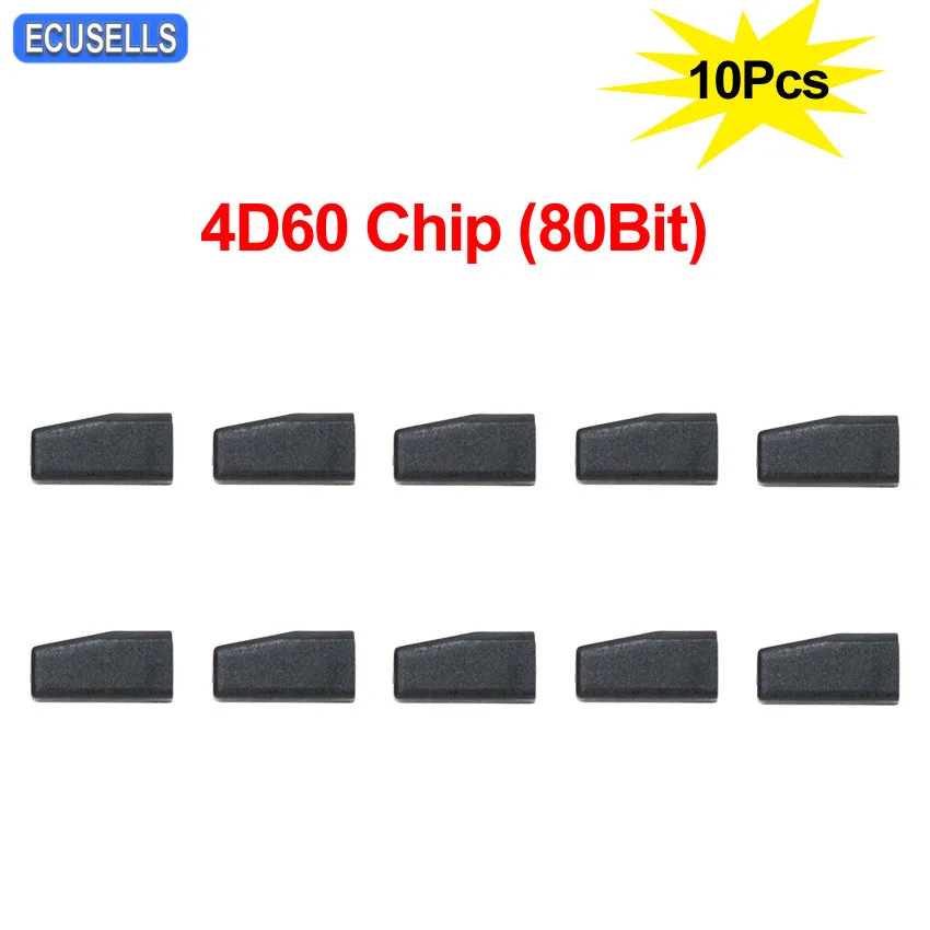 10 шт./лот 4D60 чип 80 бит 4D ID60 80Bit Авто приемоответчик ключей от машины углерода Чип для Ford Connect Fiesta Фокус ка Mondeo для Mazda