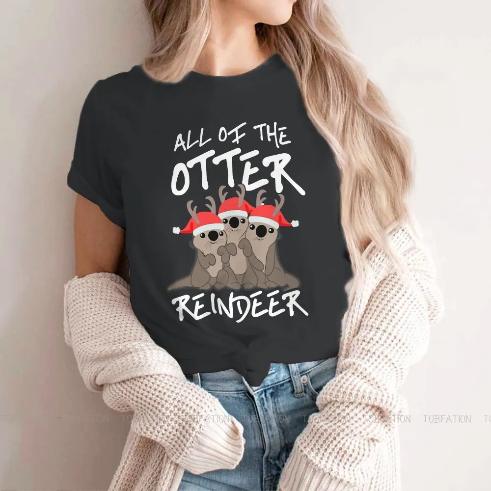 

Otter Reindeer Women's TShirt LGBT Pride Month Lesbian Gay Bisexual Transgender Girls Basic Tees O-neck Female T Shirt 4XL