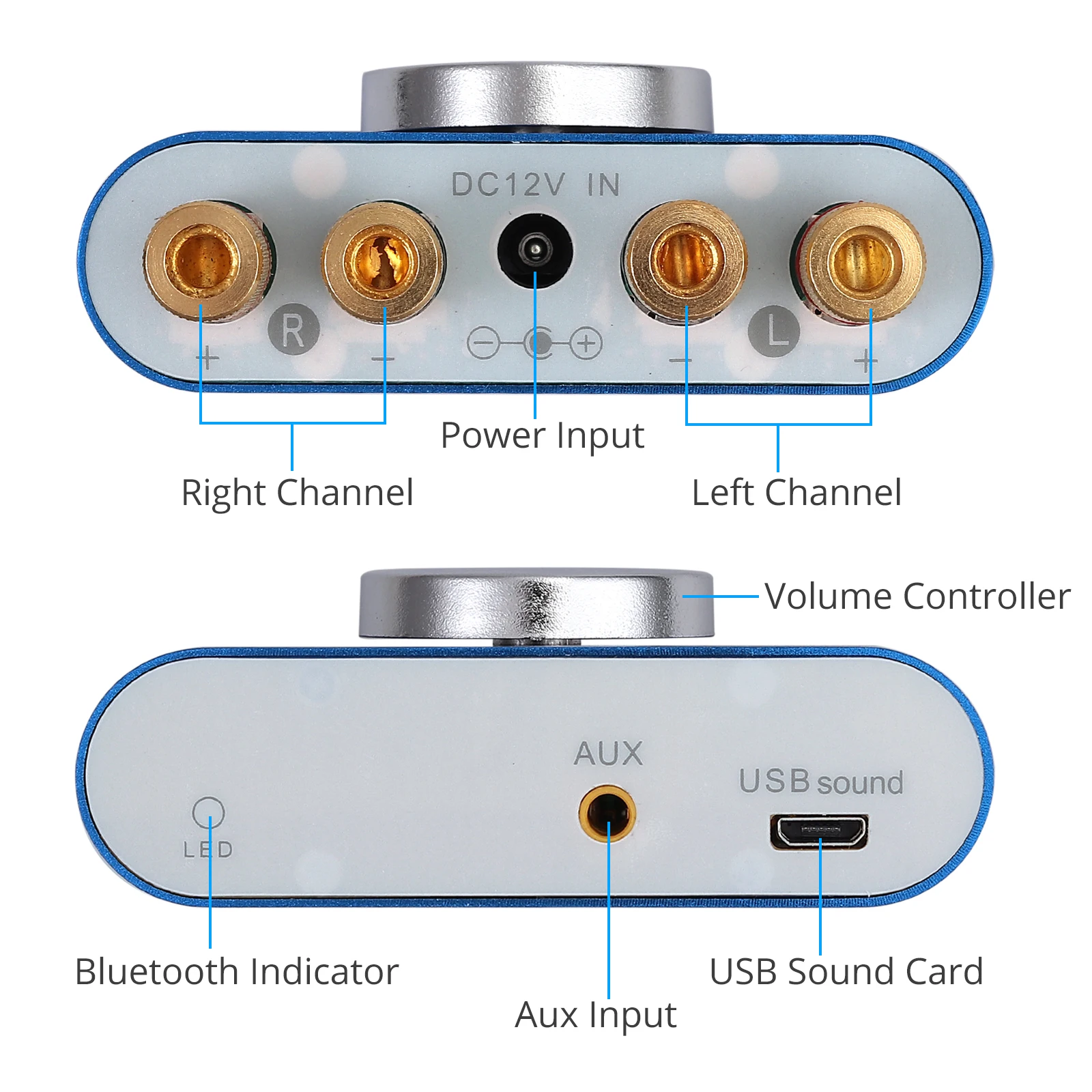 Neoteck 50 Вт * 2 HiFi Bluetooth совместимый усилитель D аудио стерео с регулятором громкости