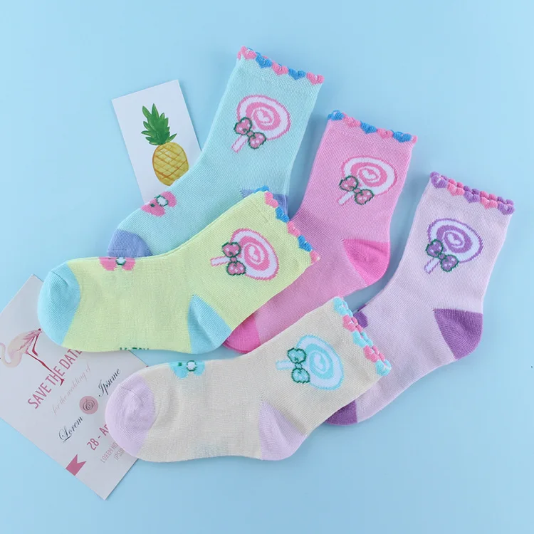 5 пар/лот Сезон весна осень высокого качества для девочек носки из хлопка