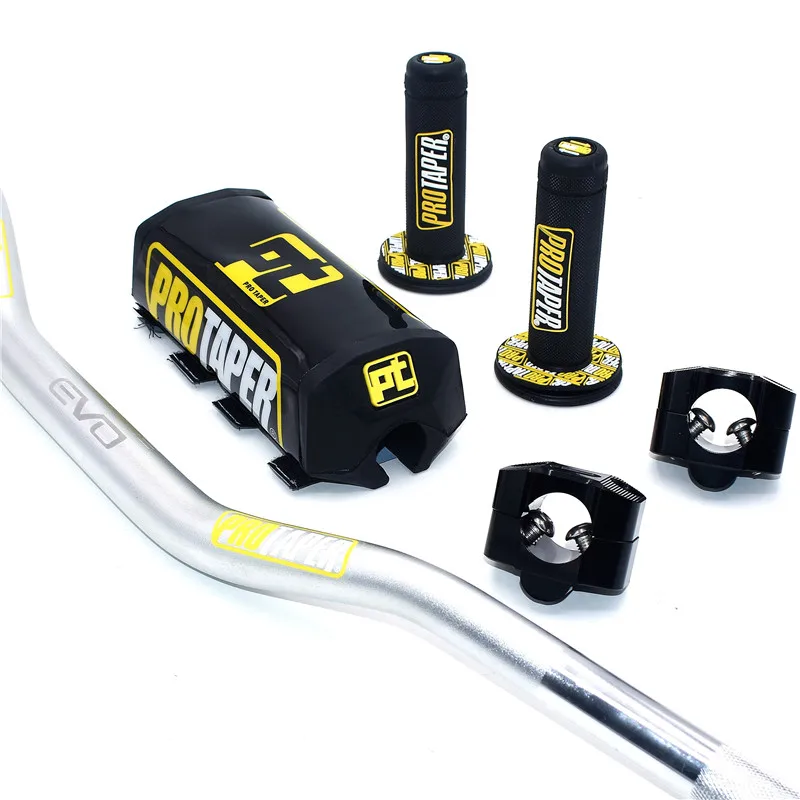 Silver PT Руль для PRO Taper Pack Bar 1-1/" ручка бар колодки ручки Pit Pro гоночный Dirt Pit велосипед Мотоцикл CNC 28,5 мм адаптер - Цвет: Silver PT