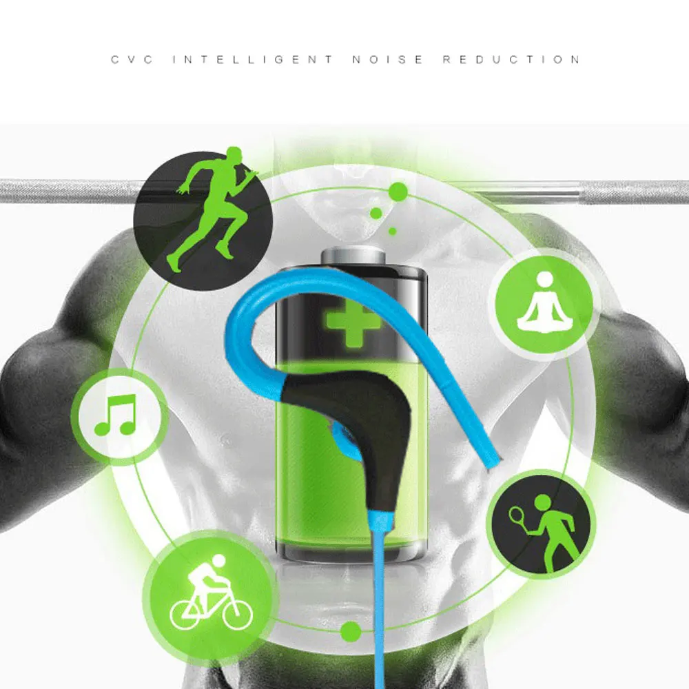 Bluetooth наушники беспроводные Спортивные Влагозащищенные гарнитура бас с