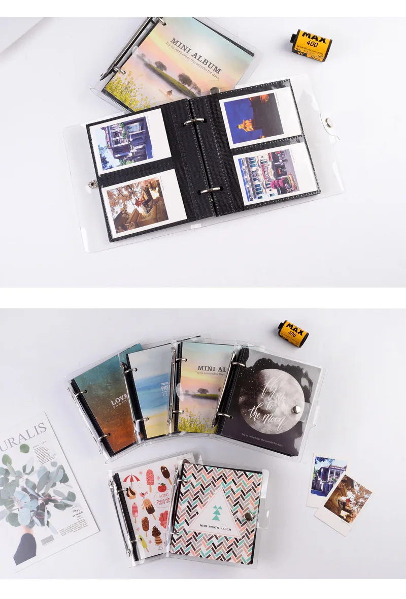 100 карманов 3 дюйма мини-пленка фото бумага альбом памятная книга для Fujifilm Instax Mini 8 9 Polaroid фильм имя держатель для карт