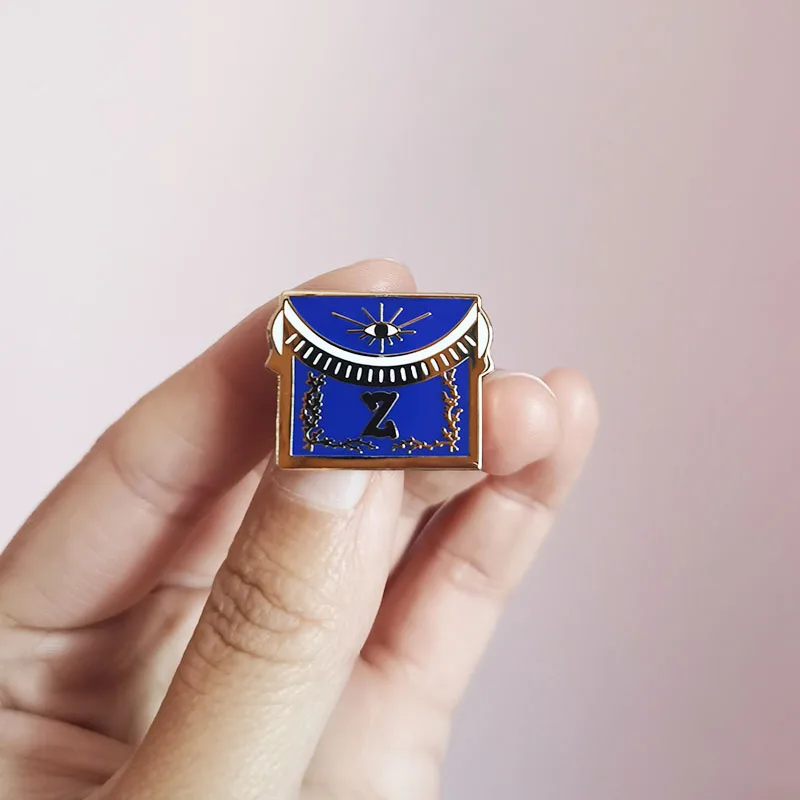 Жесткий эмалированный металлический значок Freemason Z Eye на заказ 50 шт. - купить по