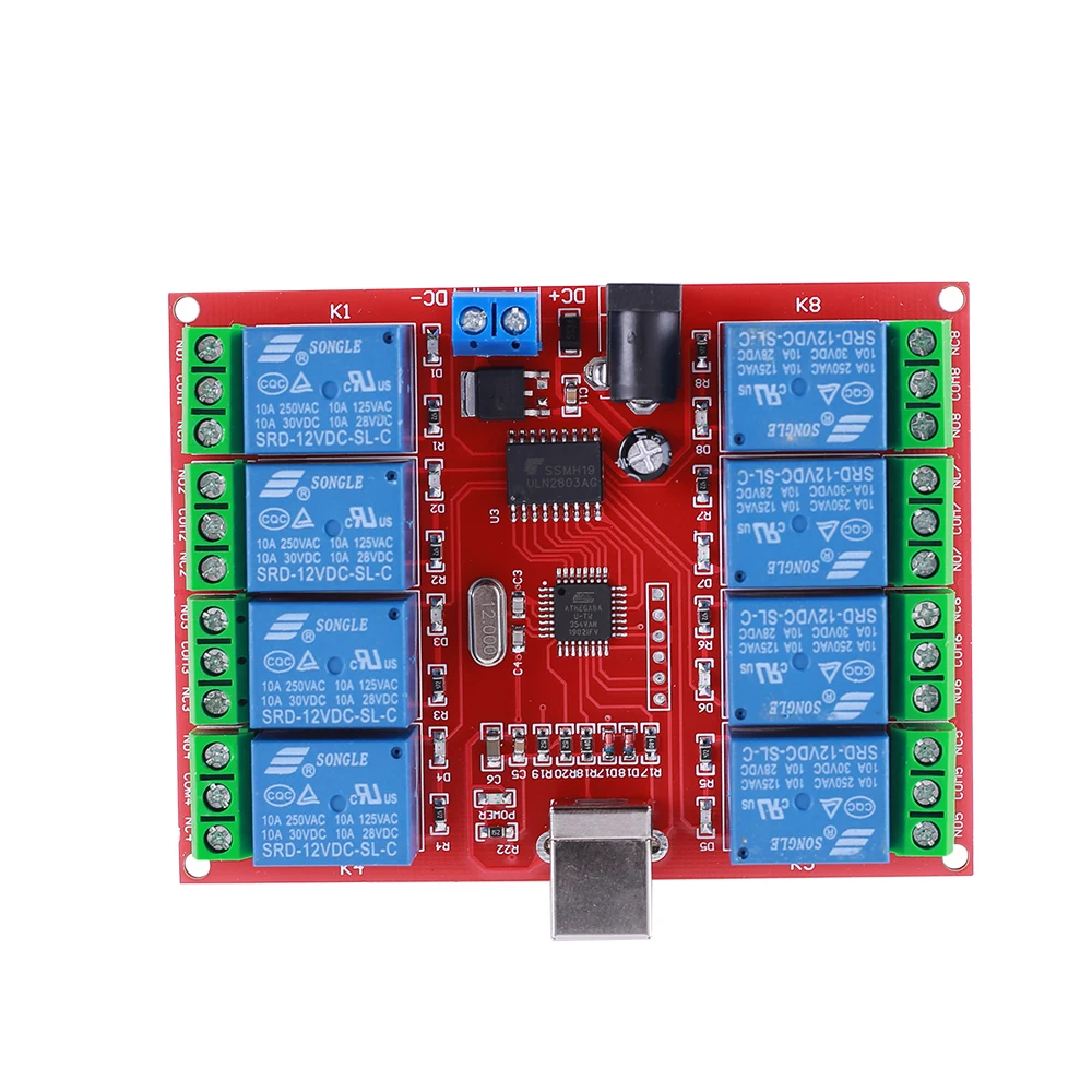 

DC 12V 8Bit USB Switch Controller Relais Rele 12v 8CH Relay Module 8-Channel Intelligent Controller Relay 12v Relay Module