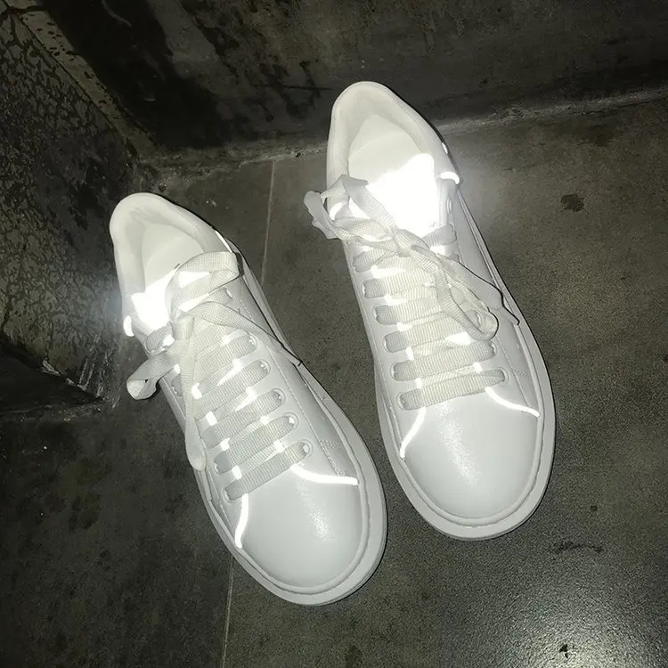 Светящиеся белые женские туфли коллекция 2019 года сезон осень Новинка спортивная