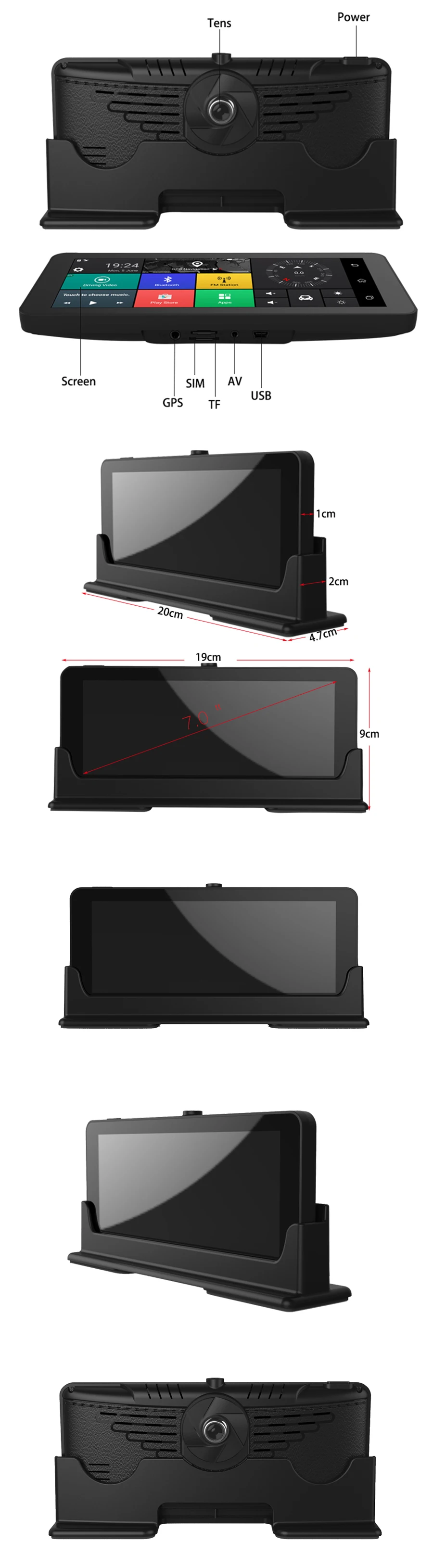 E-ACE E07 1080P HD 4G Автомобильный видеорегистратор Камера ADAS видео рекордер Android 5,1 gps навигация удаленный монитор грузовик видеорегистратор двойная камера s