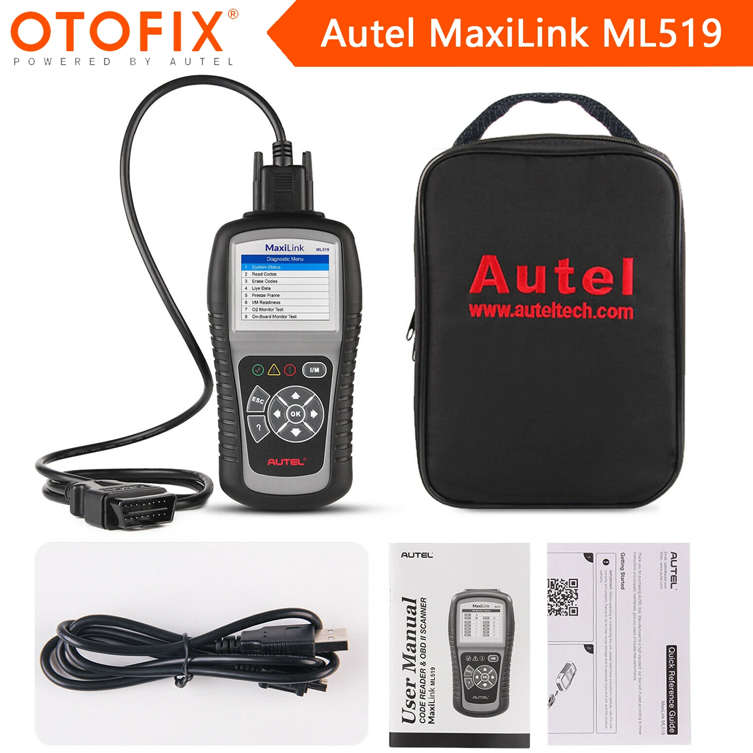 Autel MaxiLink ML519 улучшенный режим 6 OBD2 автоматический сканер EOBD диагностический