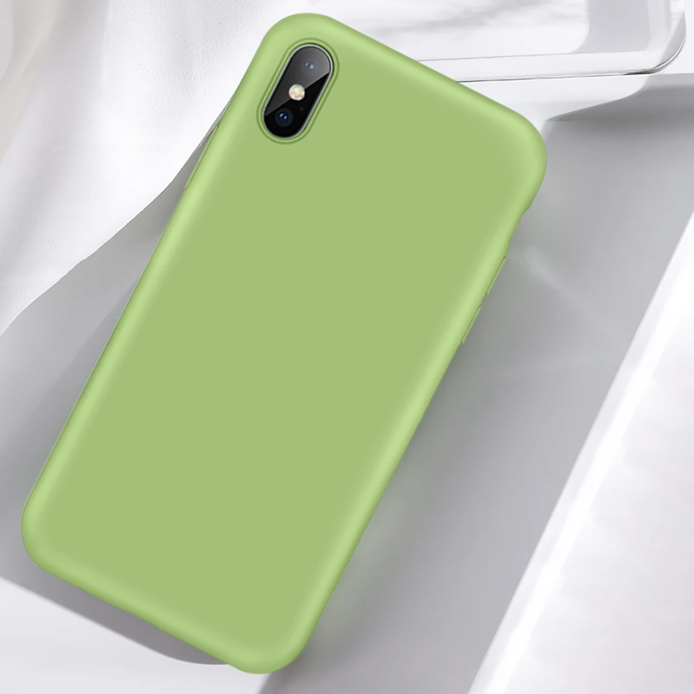 03 Жидкий силиконовый 360 Полный Чехол для iPhone 6 6S Plus X мягкий для iPhone 8 7 Чехол для iPhone 7 8 Plus X XR XS Max чехол Fundas - Цвет: 03