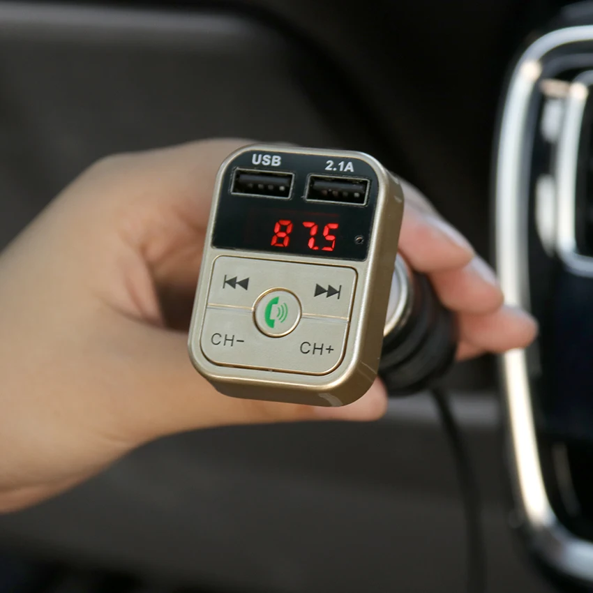 FM-трансмиттер автомобильный с поддержкой Bluetooth 5 0 и 2-мя USB-портами | Автомобили