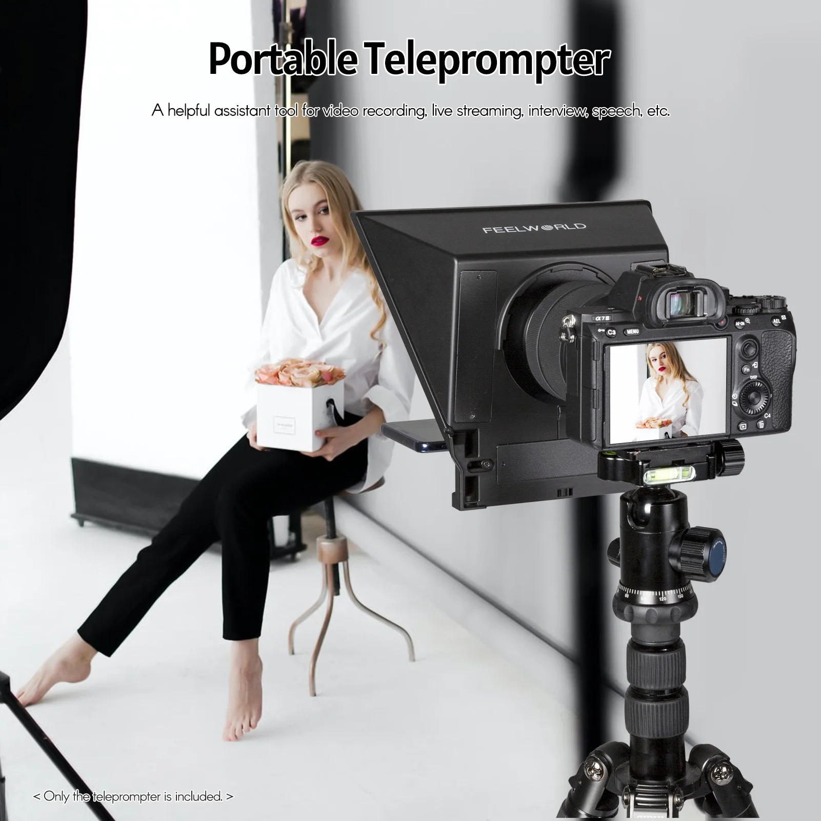 FEELWORLD TP2A смартфон DSLR камера телесуфлер с дистанционным управлением магнитный